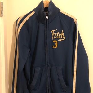 A&F Men’s Zip Racer Stripe Sweat Jacket